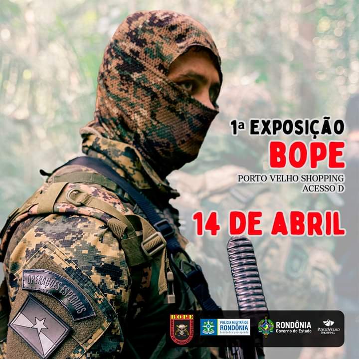  BOPE: Batalhão de Operações Policiais Especiais terá sua 1ª exposição neste domingo (14), no PVH Shopping