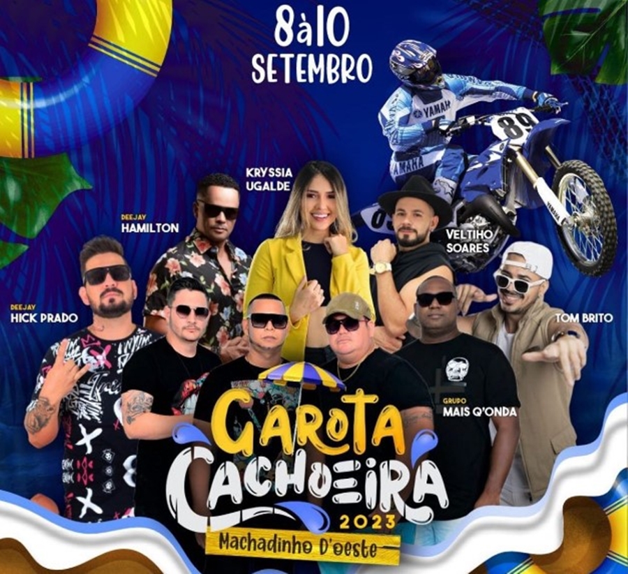 MACHADINHO D'OESTE: Vem aí, Festival de Praia, Concurso Garota Cachoeira e etapa de motocross