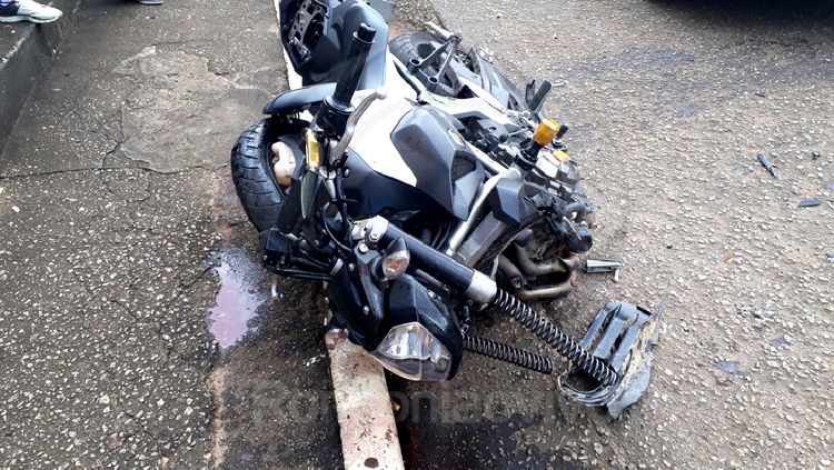 ACIDENTE: Violenta colisão deixa condutor de MT/07 ferido