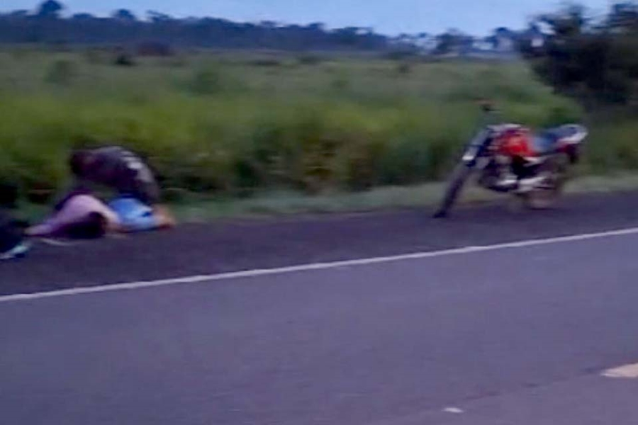 IMPACTO: Casal sofre grave acidente ao bater moto em animal na BR 429