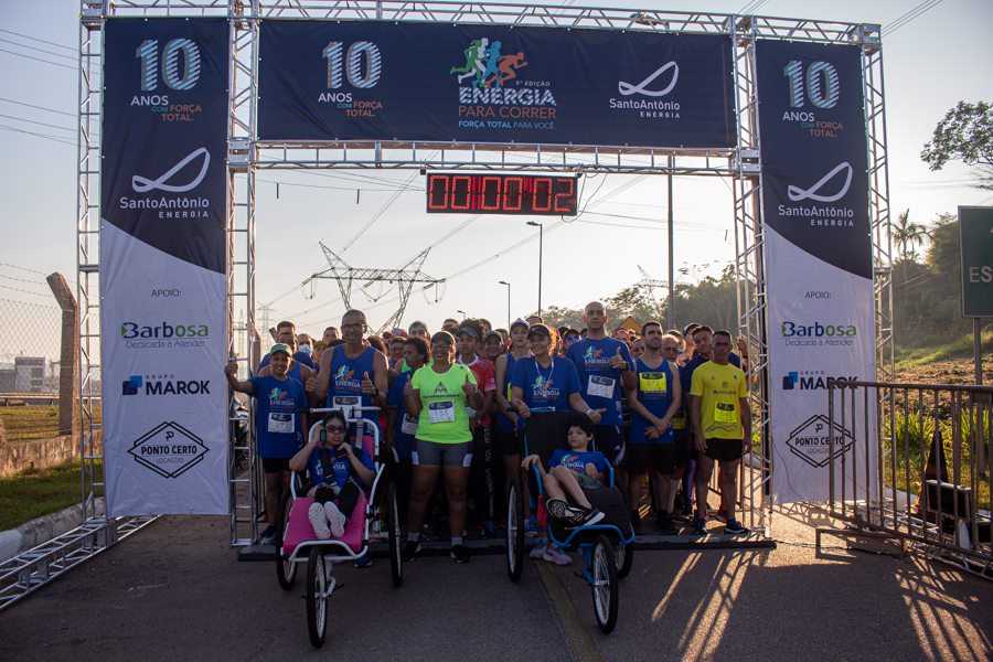 AÇÃO SOCIAL: Hidrelétrica Santo Antônio reúne 400 atletas na 5ª Energia para Correr