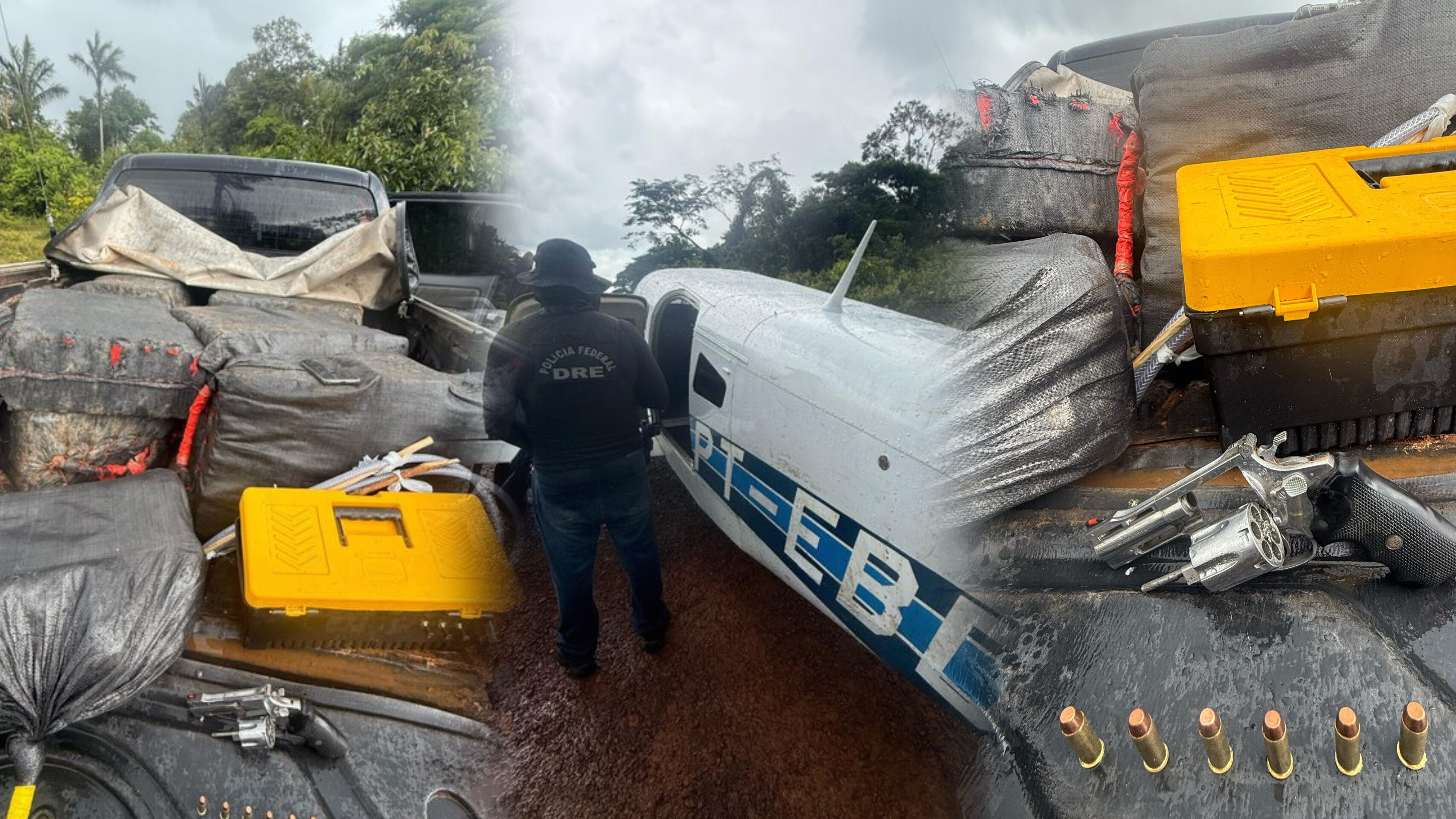 OPERAÇÃO: Avião é interceptado com meia tonelada de cocaína pela PF