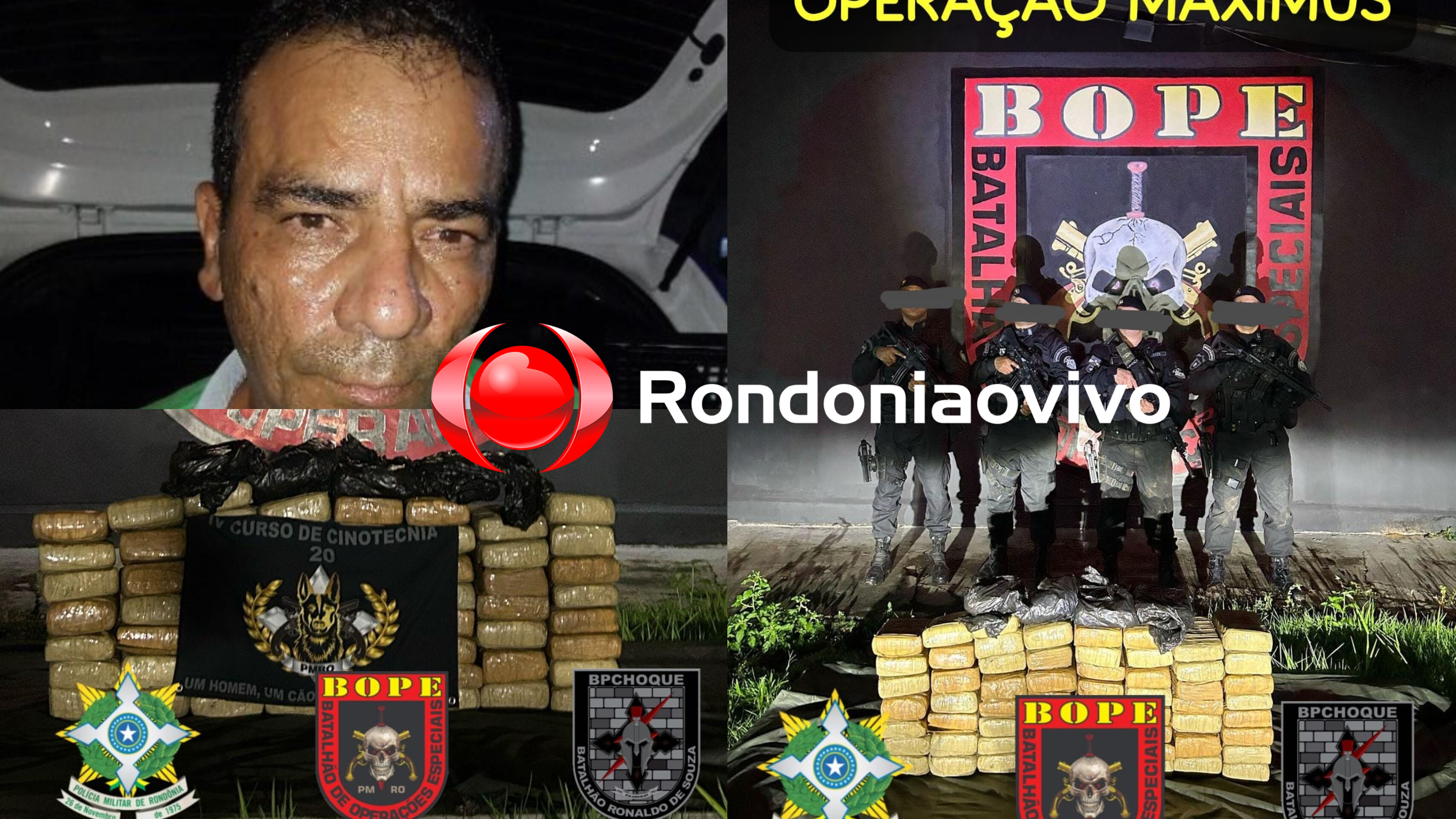 OPERAÇÃO MAXIMUS : BOPE e BPChoque prendem traficante com 64 quilos de drogas escondidas em carro