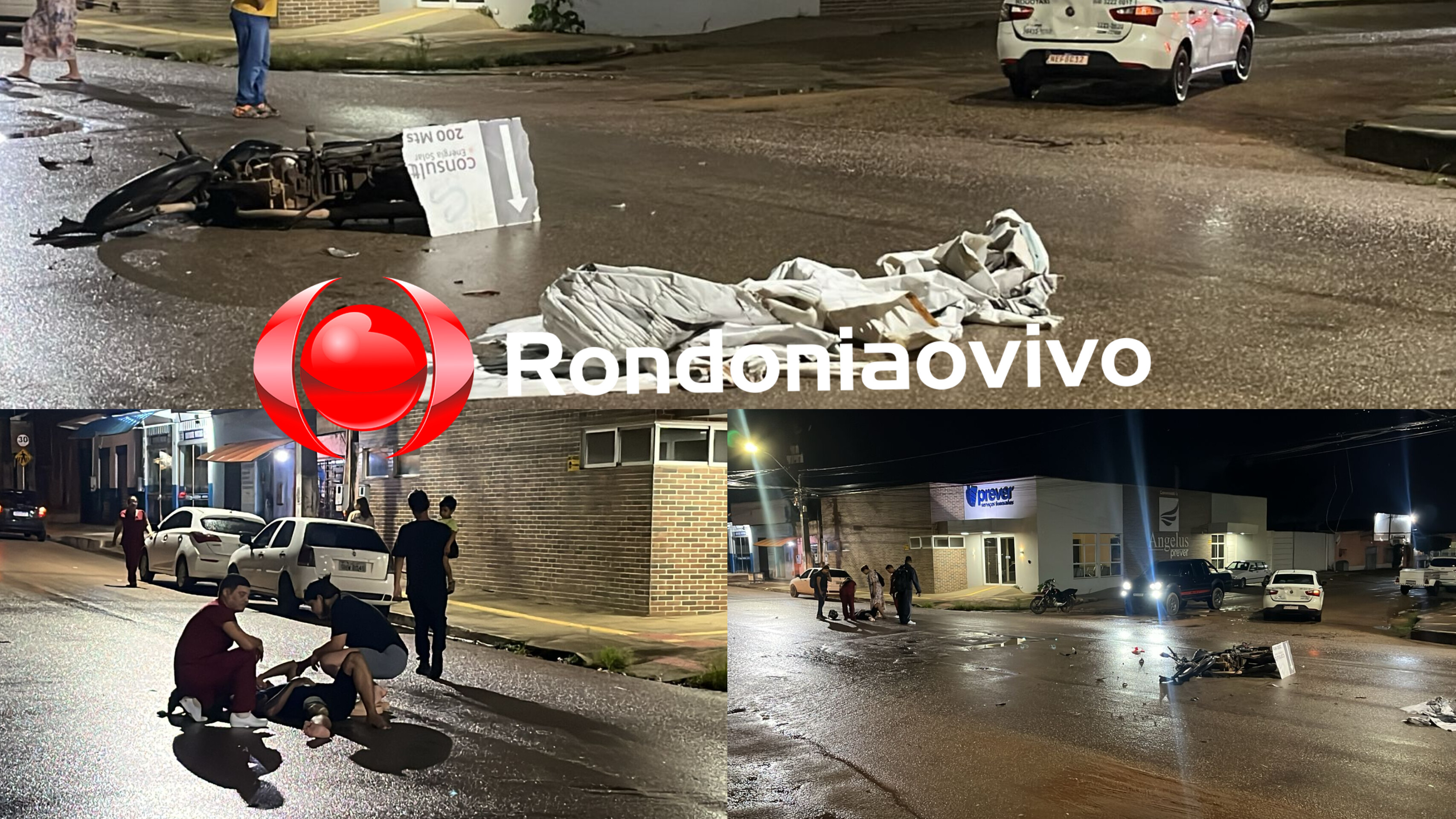 URGENTE: Motoboy fica gravemente ferido ao bater na traseira de táxi 