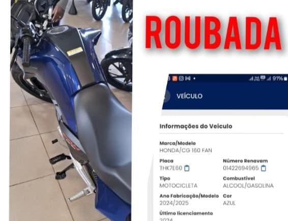DENUNCIE: Motocicleta é furtada na frente de residência na zona Sul 
