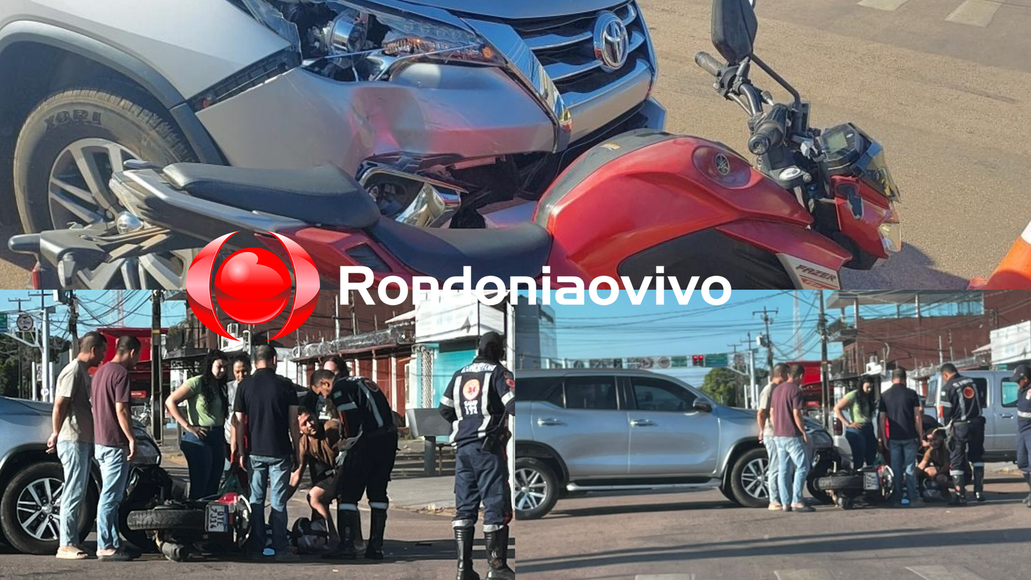 'NÃO PERCEBI': Empresário em SW4 avança semáforo e atropela mulher em moto