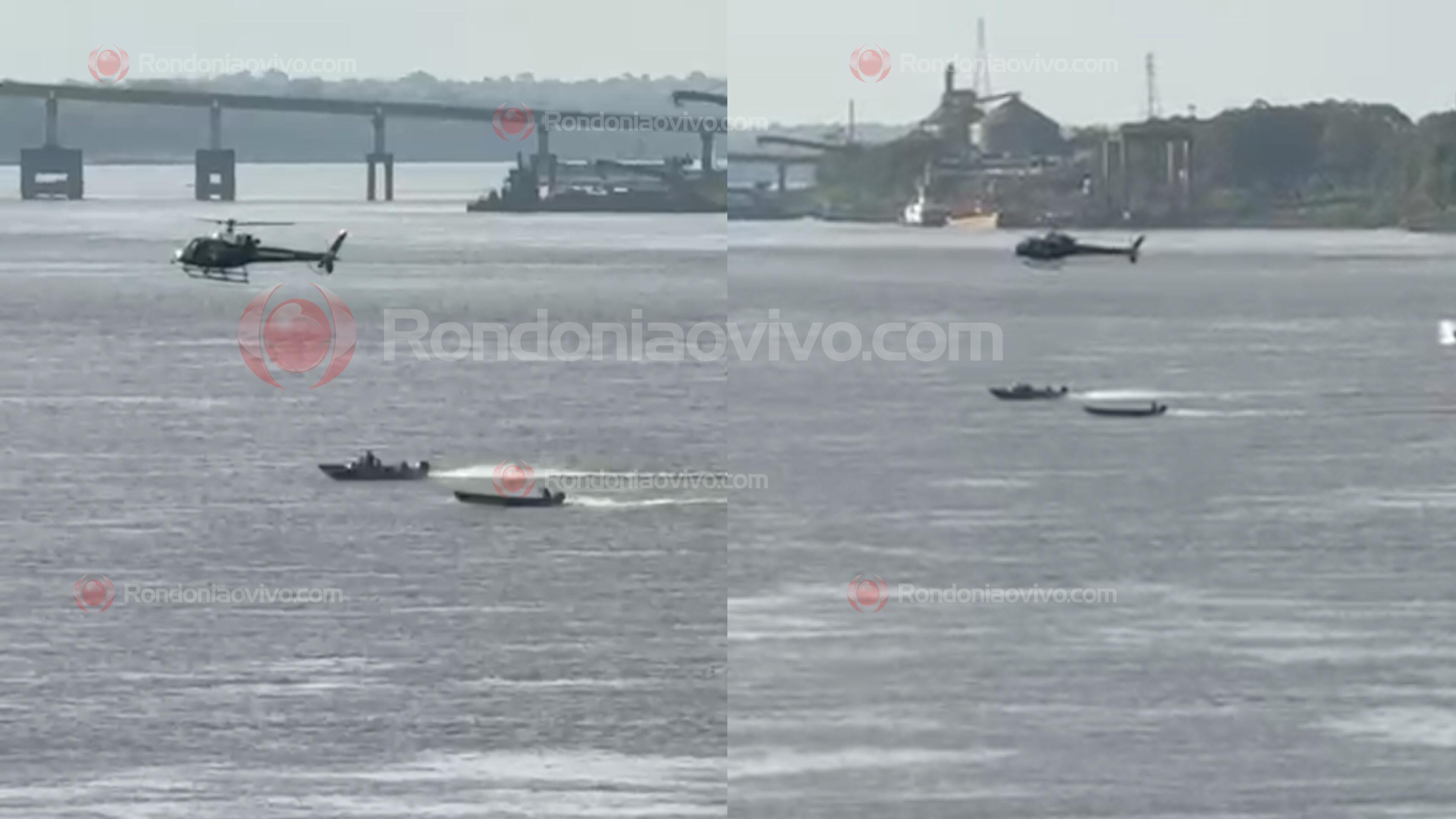 ASSISTA: Vídeo mostra perseguição com helicóptero a pescador no rio Madeira 