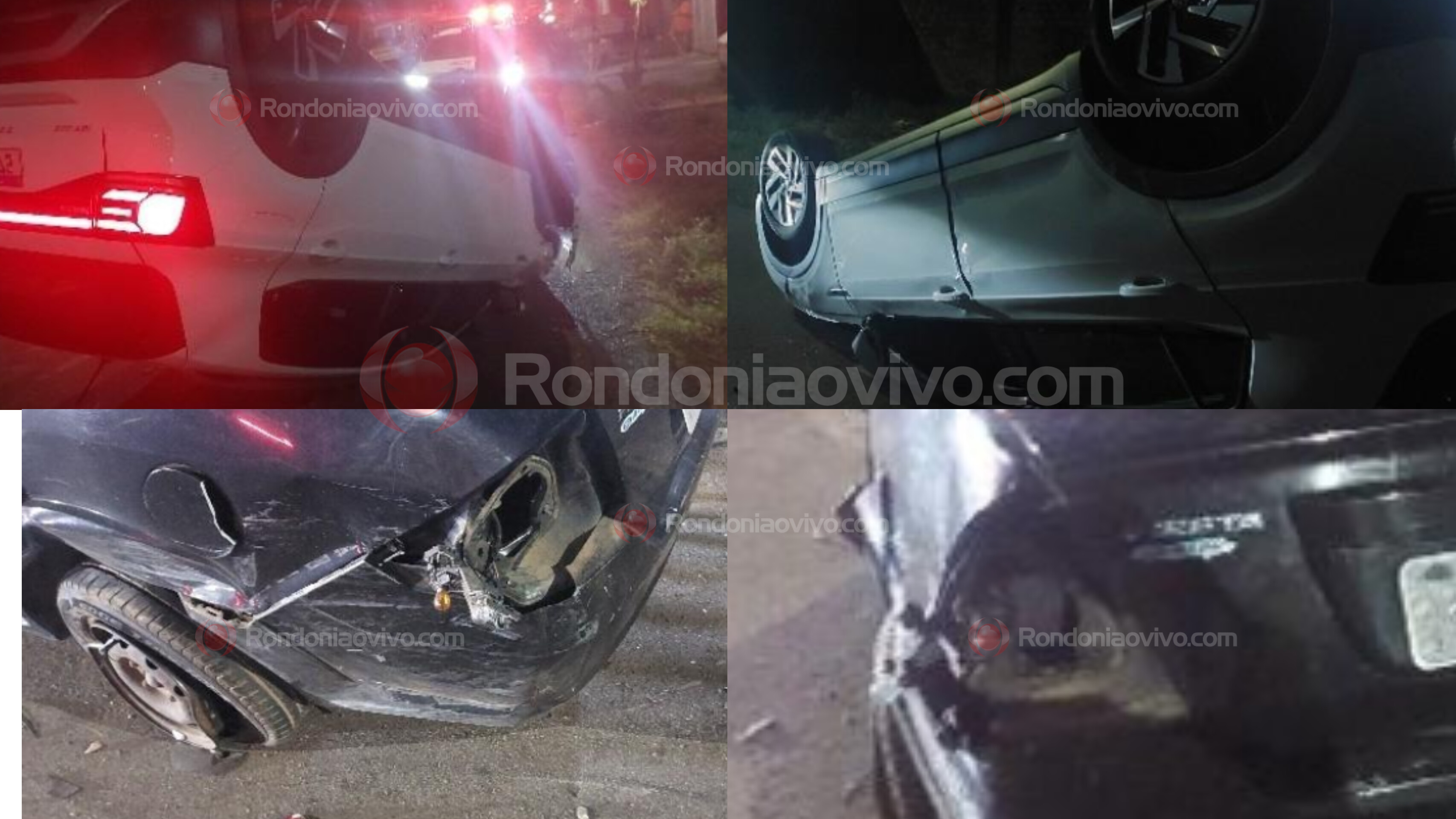 DISTRAÇÃO: Professor baixa cabeça para pegar documento e carro capota ao atingir outro