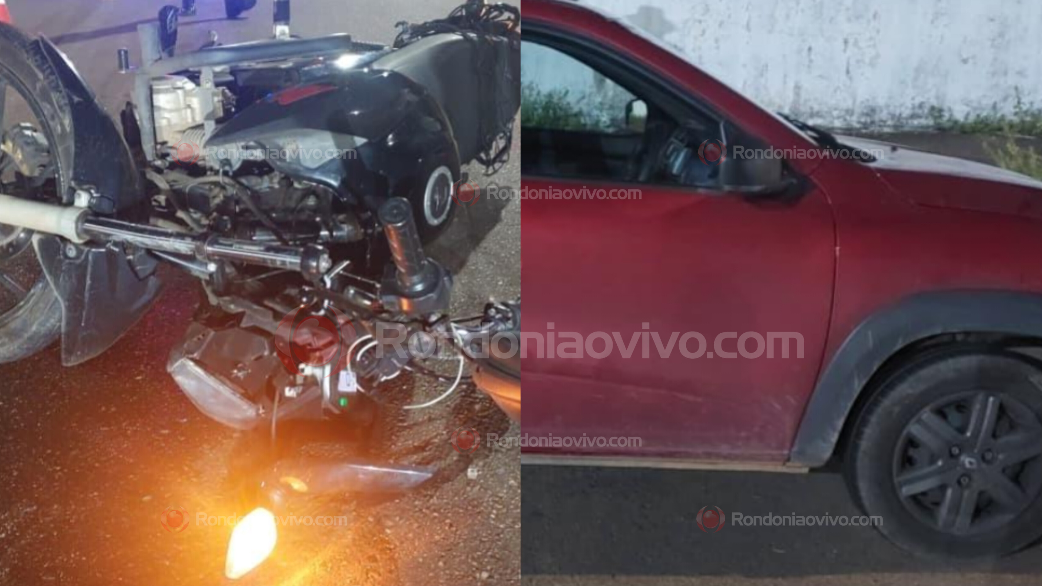 BÊBADO NO TRÂNSITO: Condutor de Kwid é preso após causar acidente com moto app