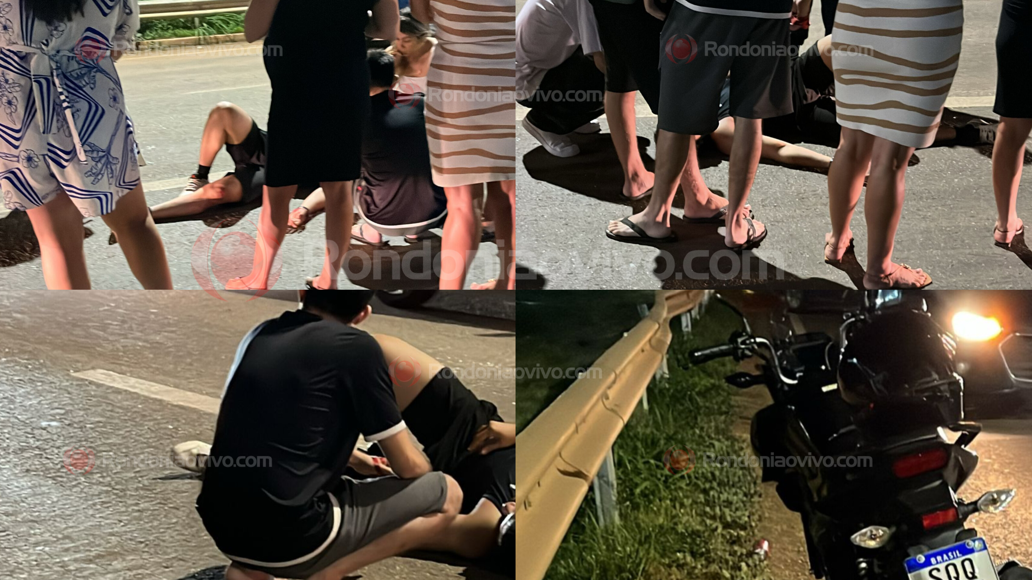 OMISSÃO DE SOCORRO: Condutor de Corolla foge ao causar acidente com motociclista ferido na BR-364 