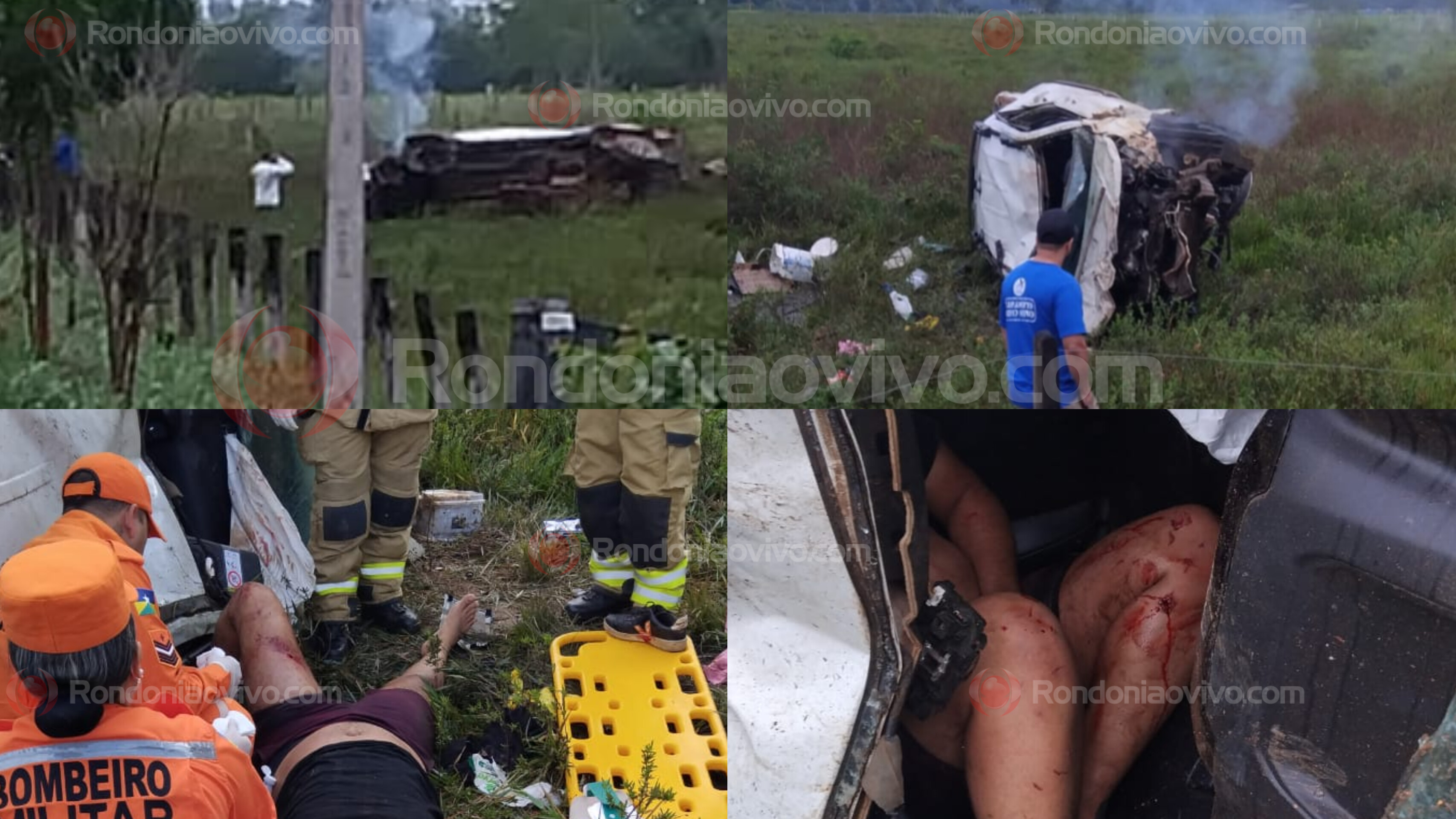 VÍDEO: Motorista fica preso nas ferragens em grave capotamento na BR-319 