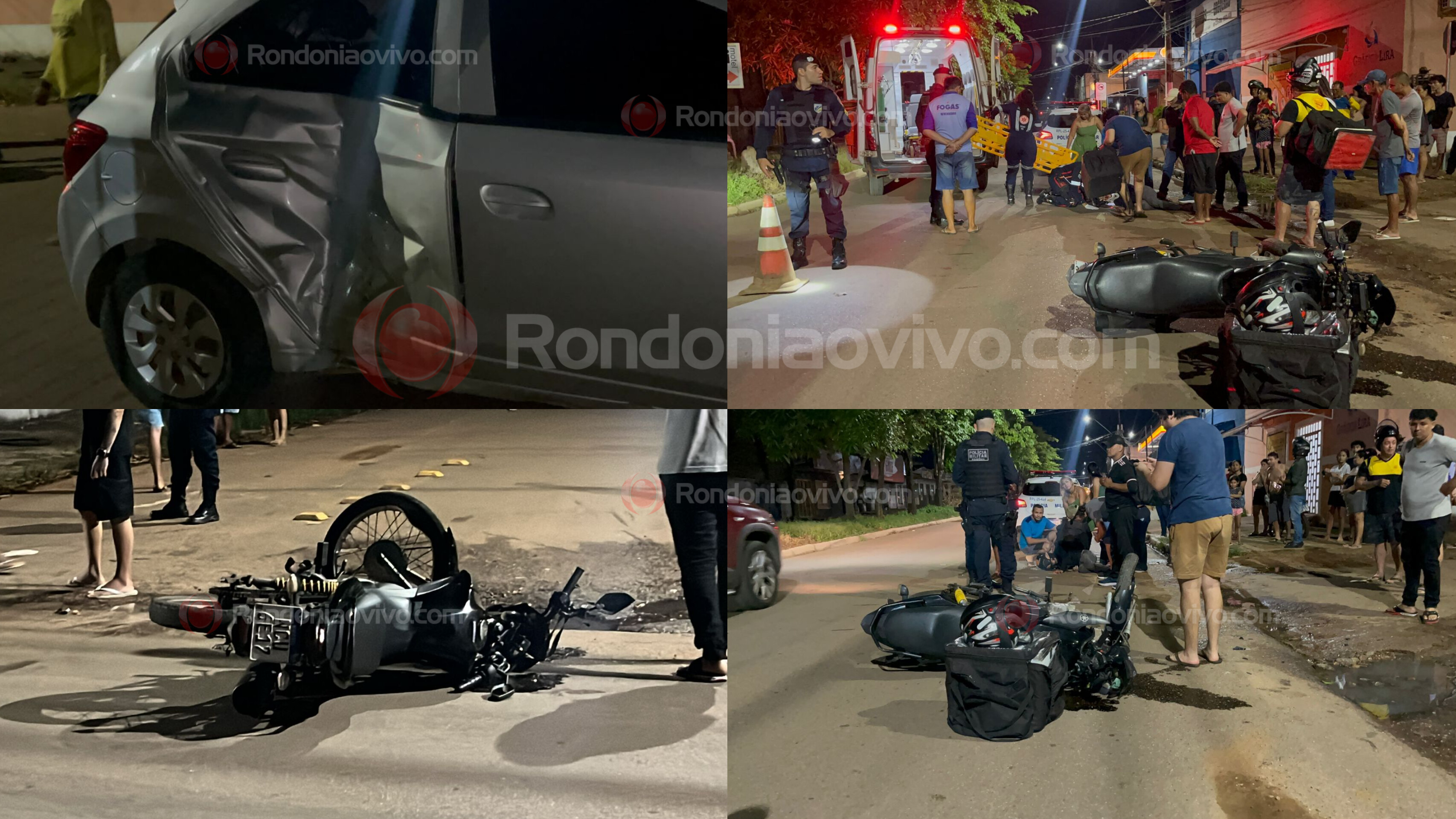 URGENTE: Motoboy sofre gravíssimo acidente após motorista de Onix avançar 