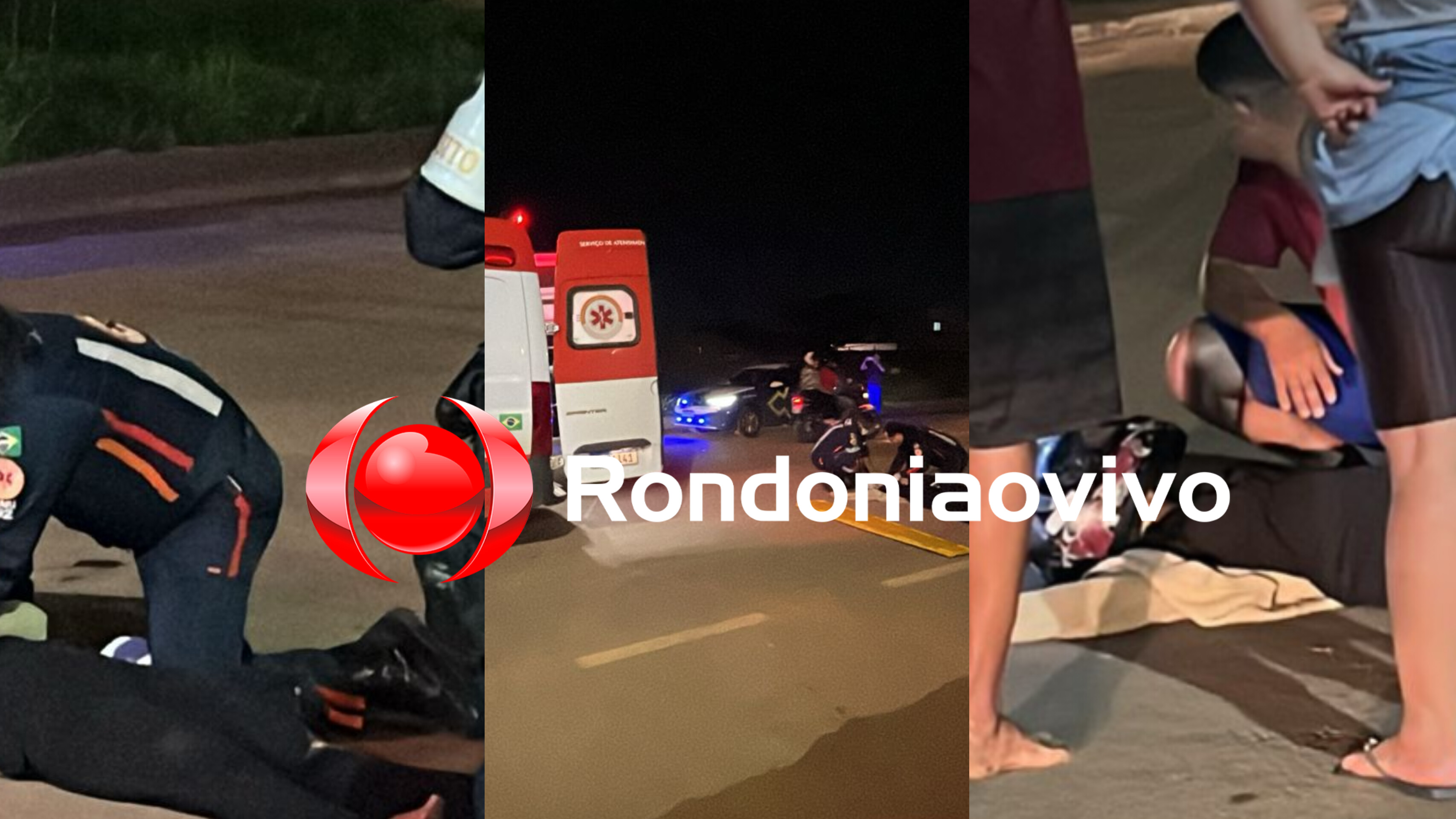 URGENTE: Cachorro Shitzu morre e casal fica ferido em atropelamento na frente de praça 