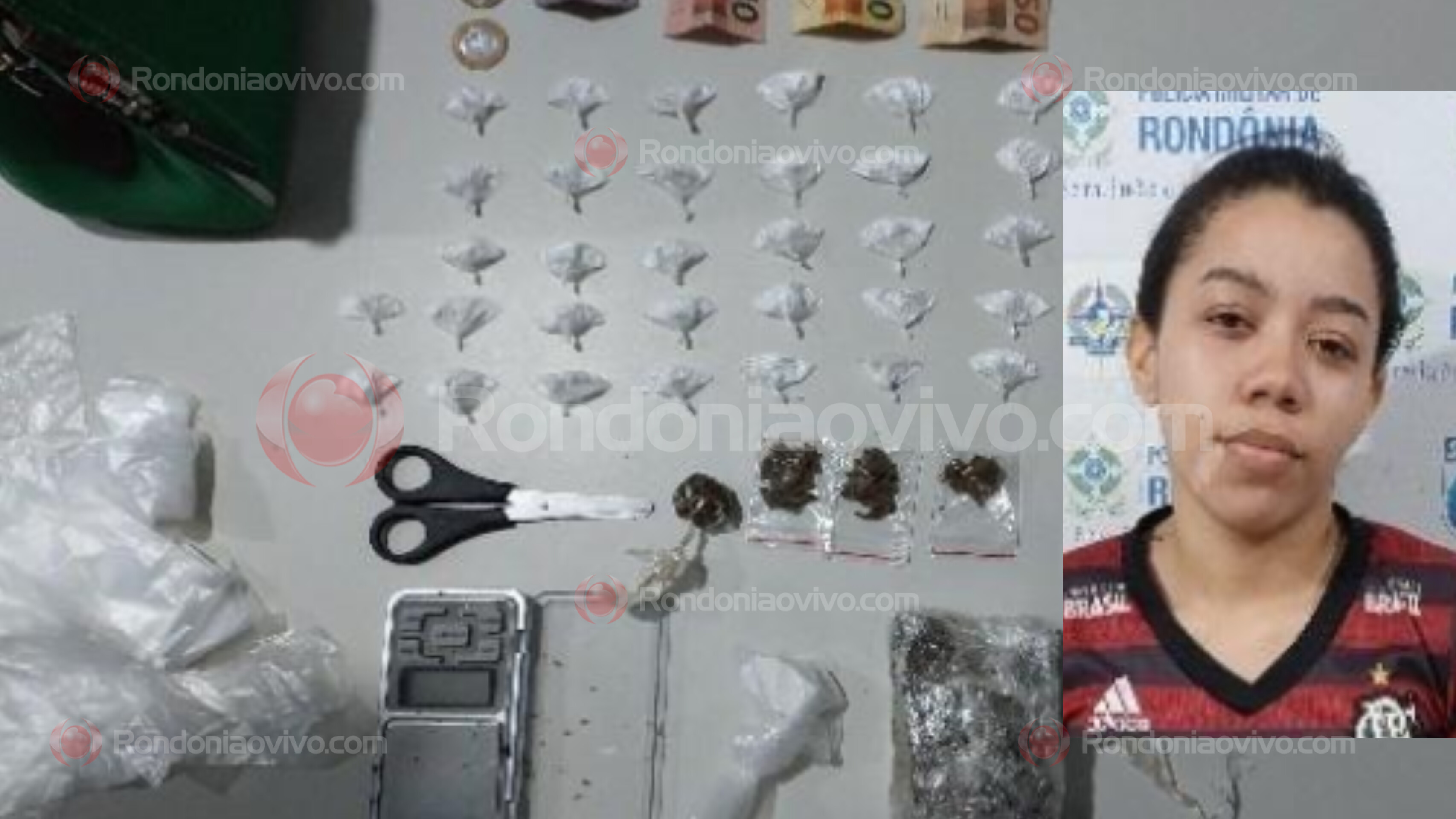 TRÁFICO DE DROGAS: Jovem acusada de chefiar boca de fumo no Orgulho do Madeira é presa pela PM 