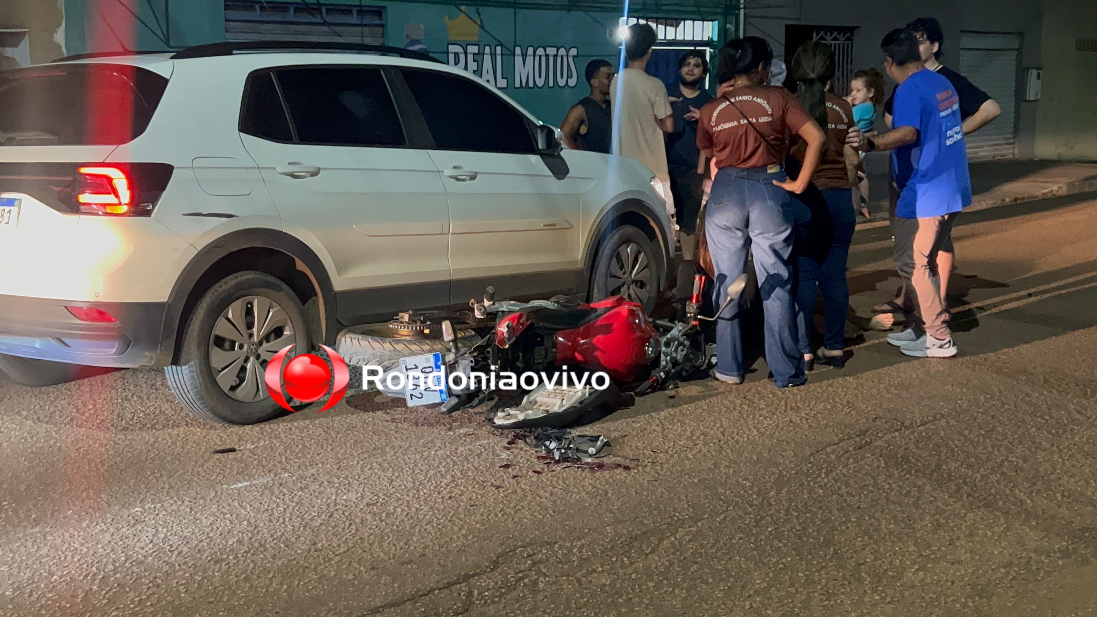 OMISSÃO DE SOCORRO: Motorista de ônibus foge após atropelar motociclista na capital