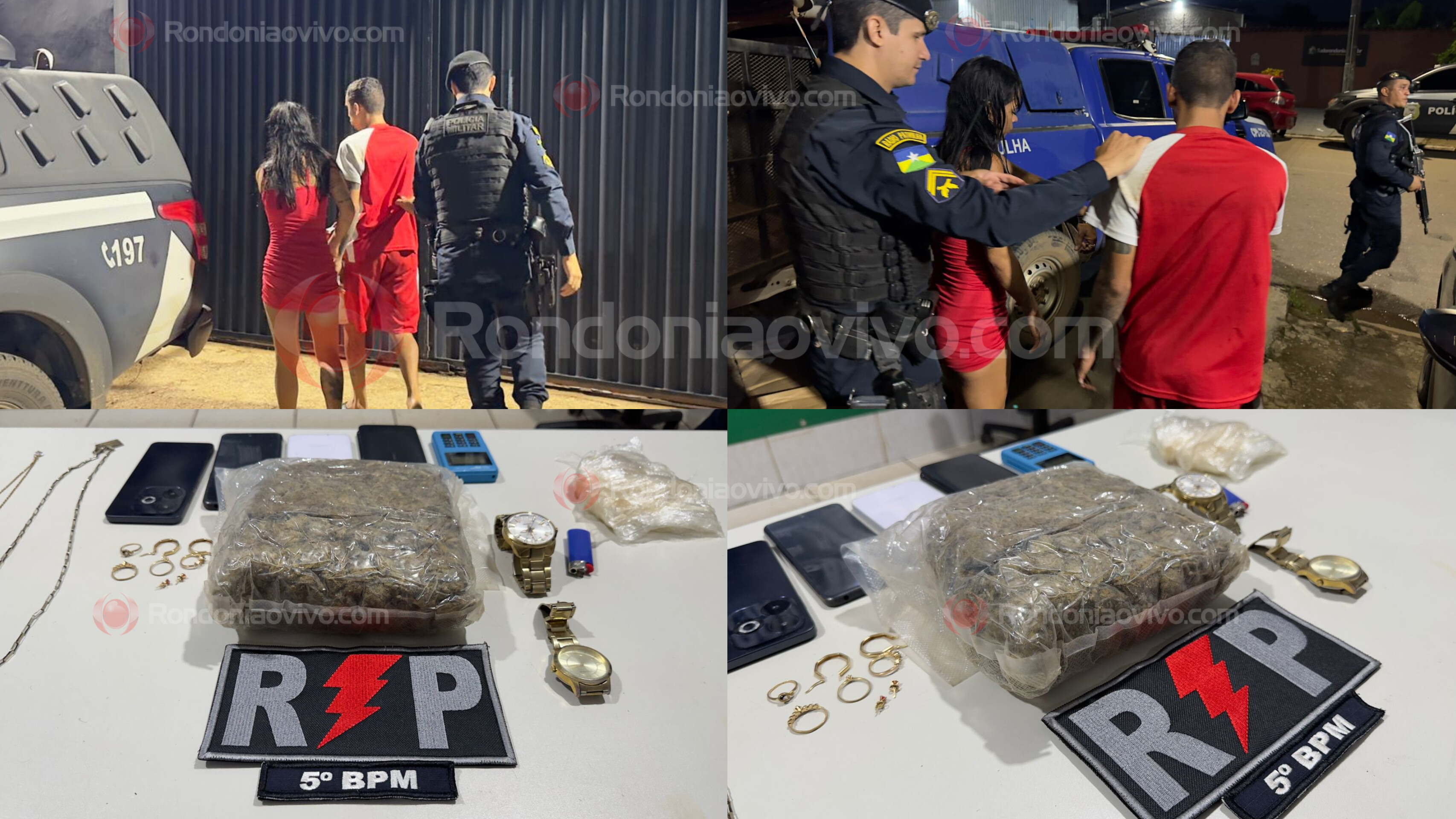 ORGULHO DO MADEIRA: Casal é preso pela PM com um quilo de skunk 