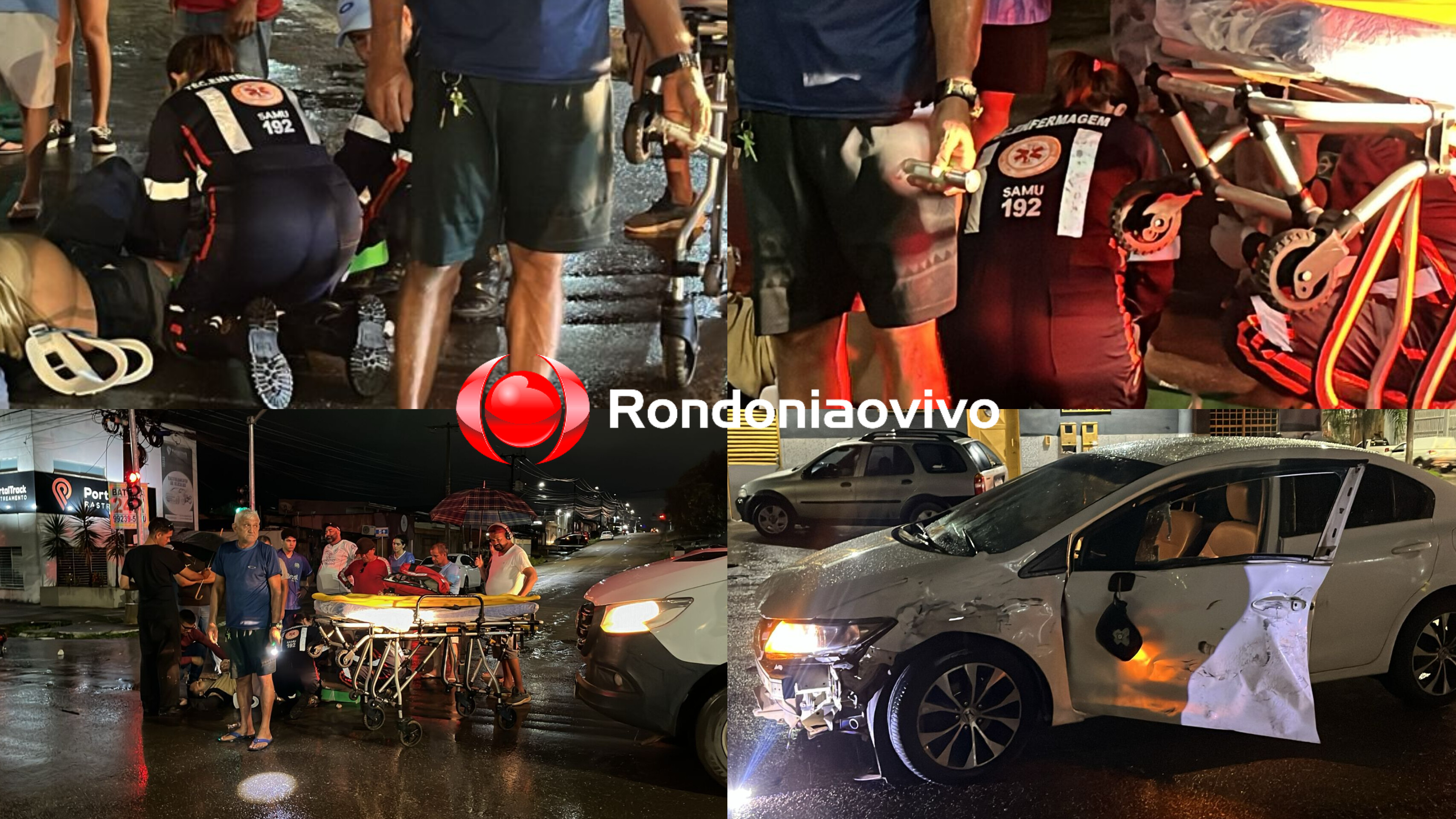 URGENTE: Motociclista sofre duas fraturas em grave acidente no Centro 