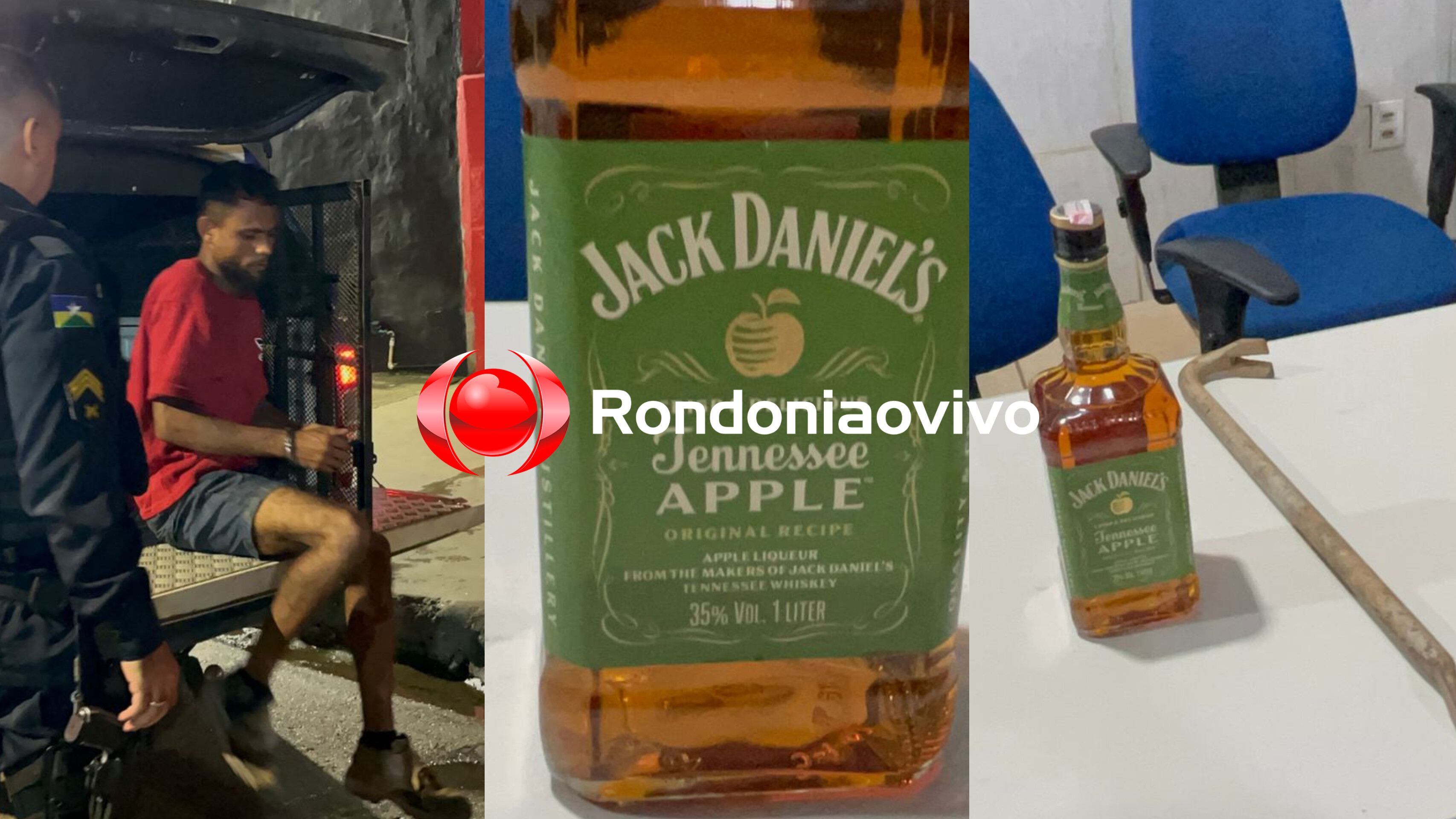 NA HORA H: Homem é preso furtando garrafa de whisky no Arasuper 