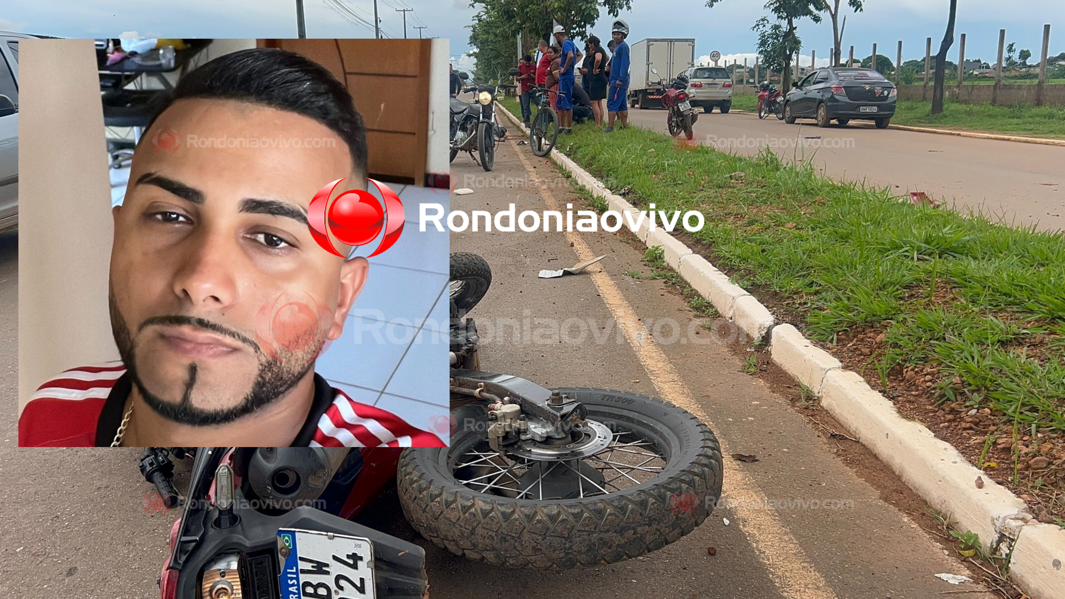 'DRONE': Motociclista morre após bater em árvore na Guaporé