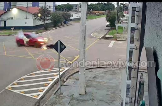 ATROPELAMENTO: Vídeo mostra gravíssimo acidente com motociclista na Duque de Caxias 