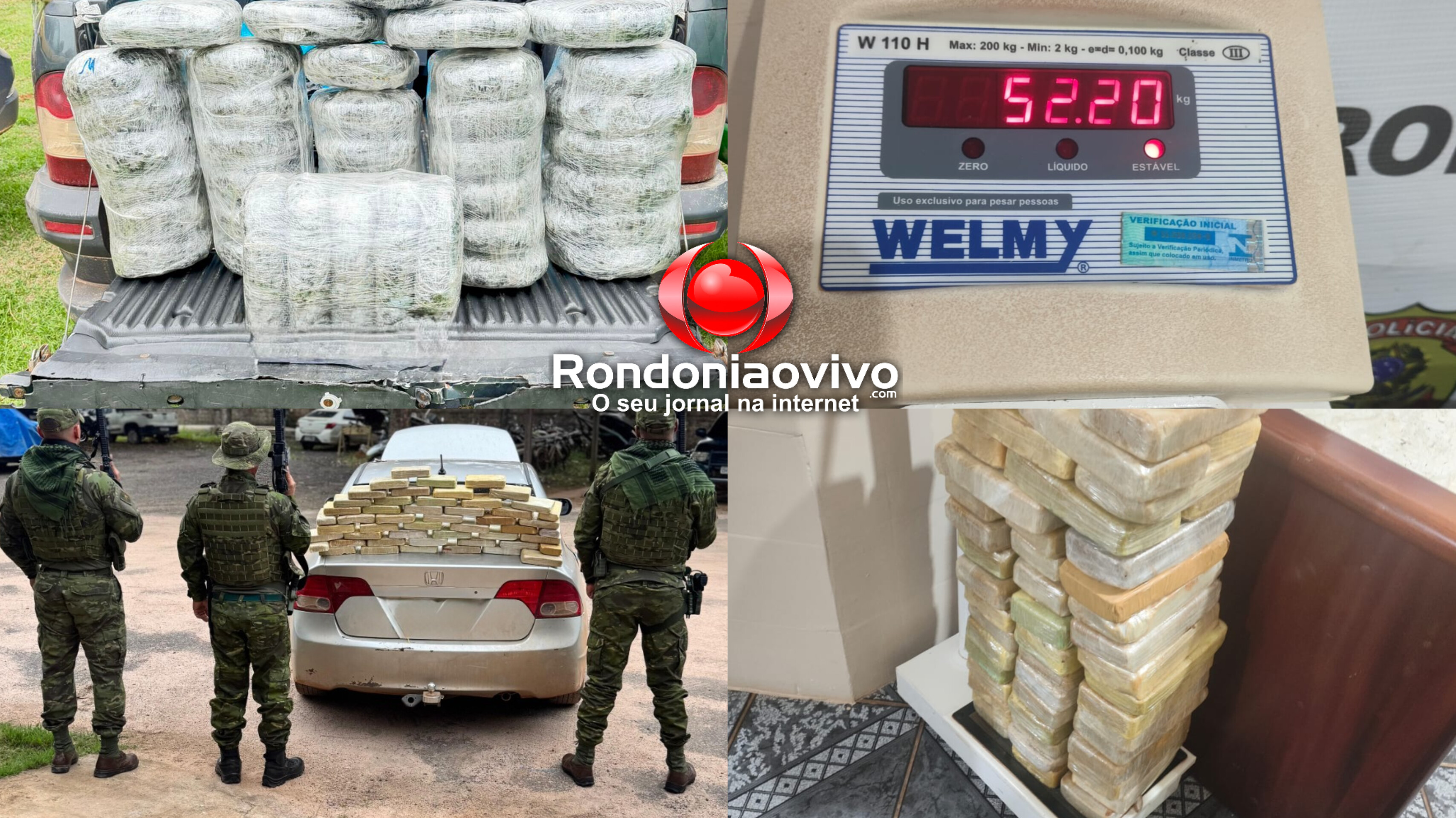 APÓS PERSEGUIÇÃO: Motorista de Honda Civic é preso com 52 quilos de cocaína
