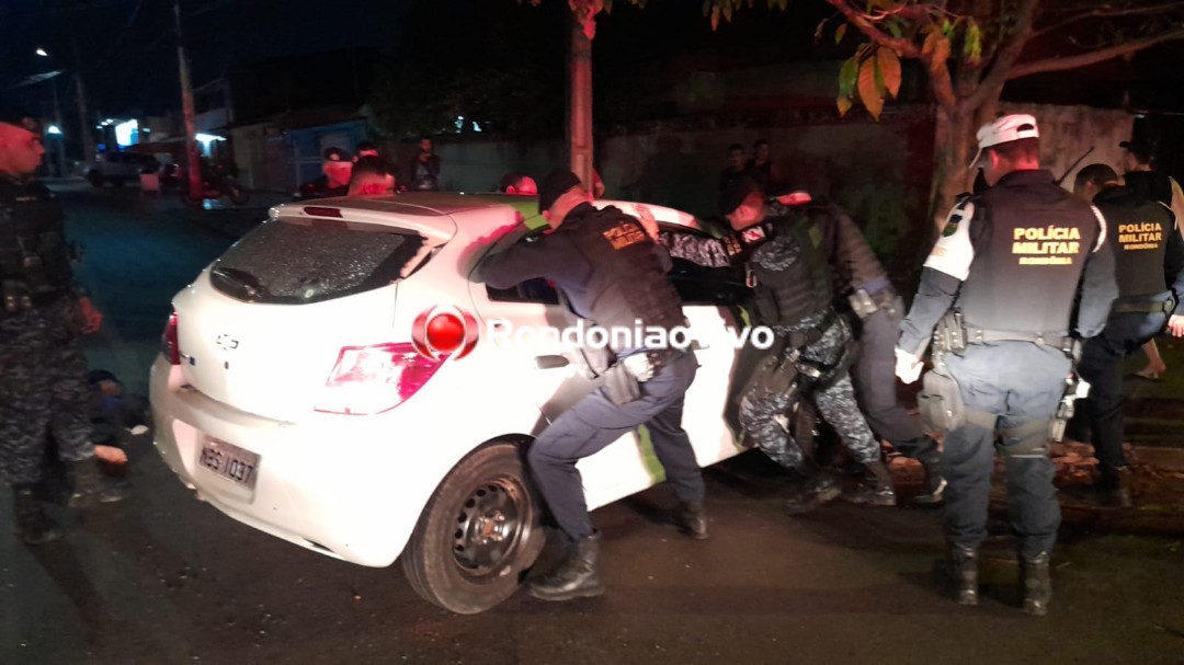 PERSEGUIÇÃO: Homem é atacado a tiros na região Central e PM prende bando criminoso