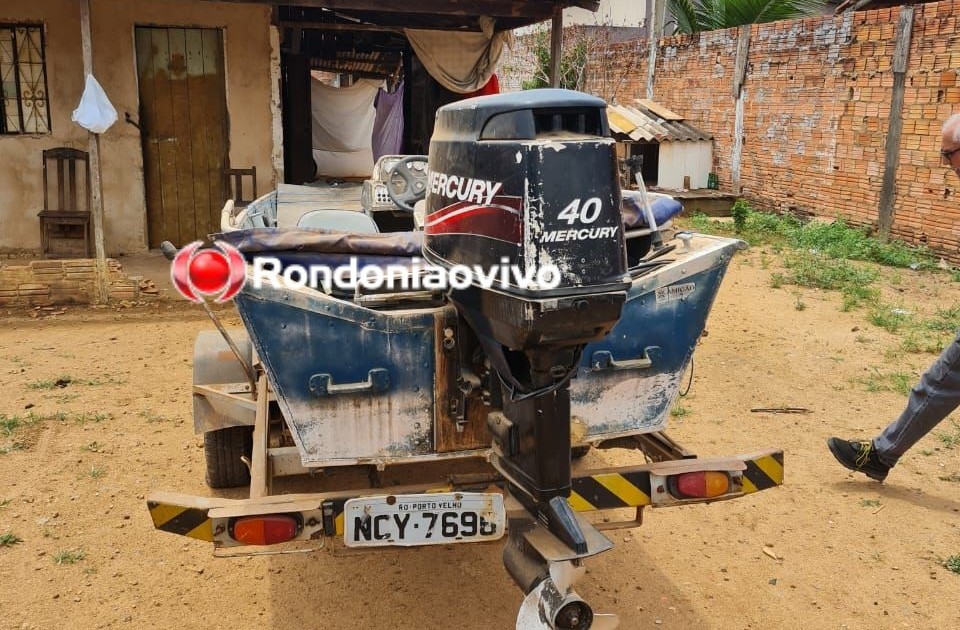 DILIGÊNCIAS: Delegacia de Patrimônio prende casal com barco furtado de residência 