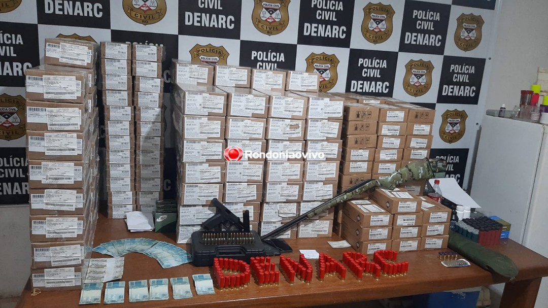 AÇÃO DO DENARC: Pai e filhos são presos com mais de 140 mil munições e armas 