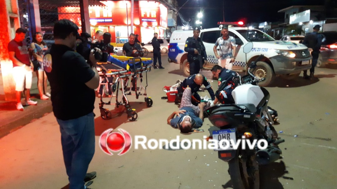 PLANTÃO RONDONIAOVIVO: Motociclista quebra a perna em acidente com motorista de aplicativo 