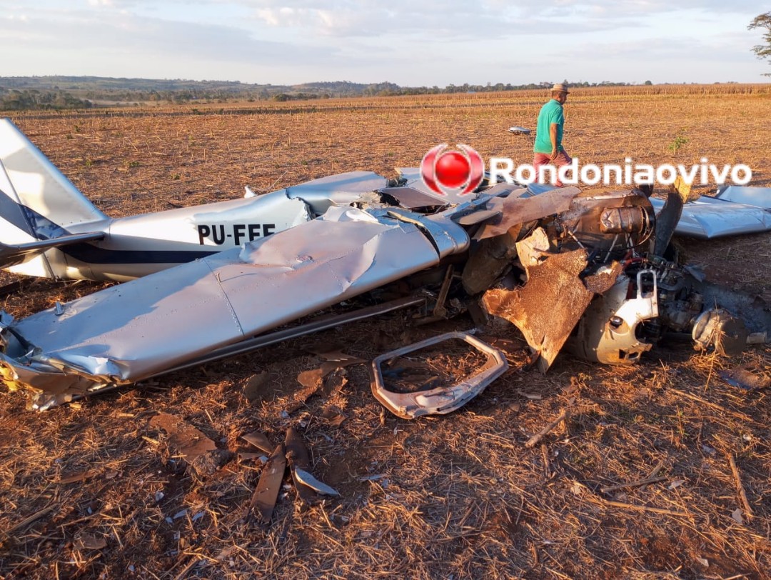 ACIDENTE AÉREO: Duas pessoas morrem após queda de avião em Rondônia 
