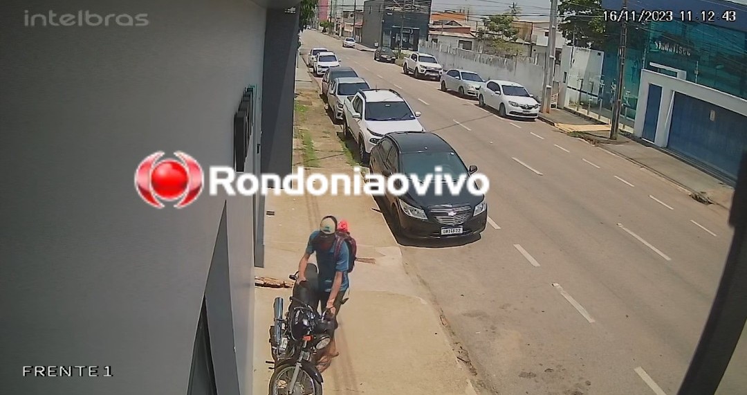 EM TEMPO REAL: Ladrão de moto é flagrado agindo em frente a emissora de TV - VÍDEO 