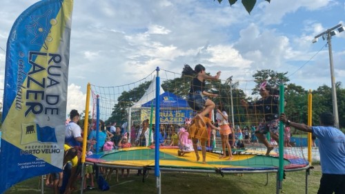 DIVERSÃO: Prefeitura leva atividades esportivas para bairro e distrito de Porto Velho