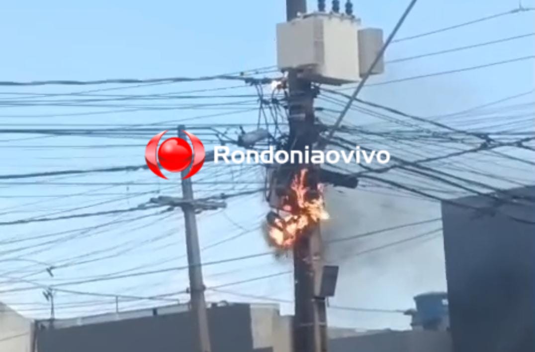 VÍDEO: Incêndio em fiação de poste assusta comerciantes e motoristas em avenida 