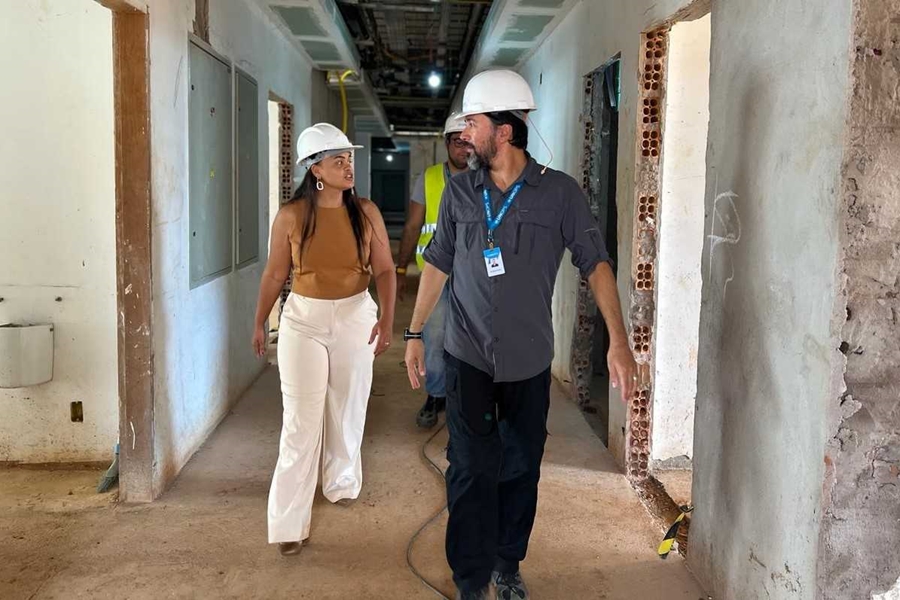TAISSA SOUSA: Deputada acompanha obra da construção do Hospital Regional de Guajará-Mirim