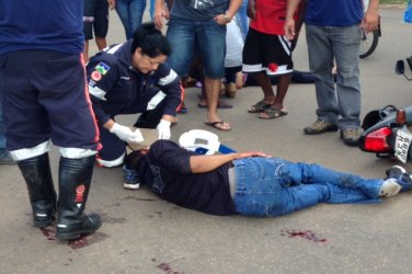 Casal fica gravemente ferido em acidente de trânsito
