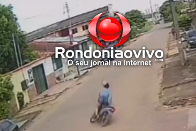 PERDEU O CONTROLE: Vídeo registra grave queda de motociclista ao passar por quebra molas