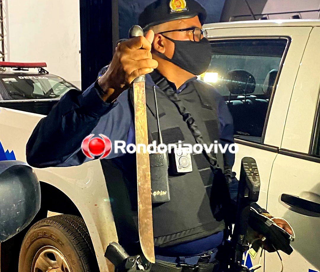 COM FACÃO: PM prende homem que tentou matar advogado e coronel em comércio