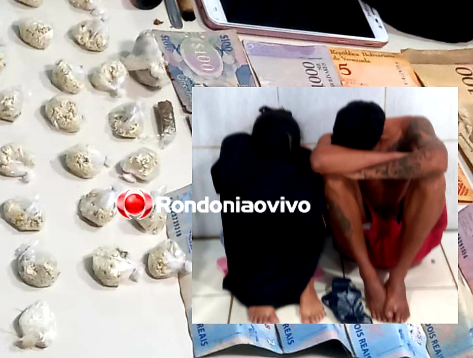 PEDRAS DE CRACK: Em região conhecida pelo tráfico, PM prende casal com várias porções de droga