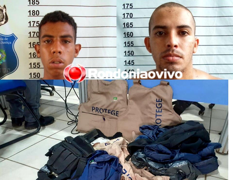 PORTO MADERO: Apenados são flagrados com coletes e fardas roubados de vigilantes em condomínio