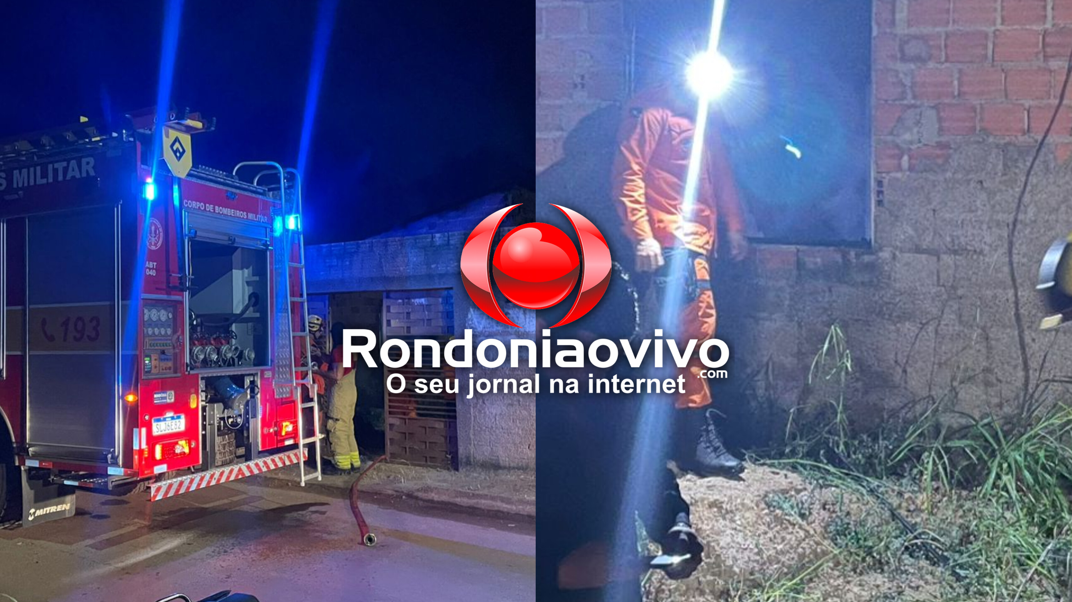 VÍDEO: Casa é consumida por incêndio enquanto morador participava de culto na igreja