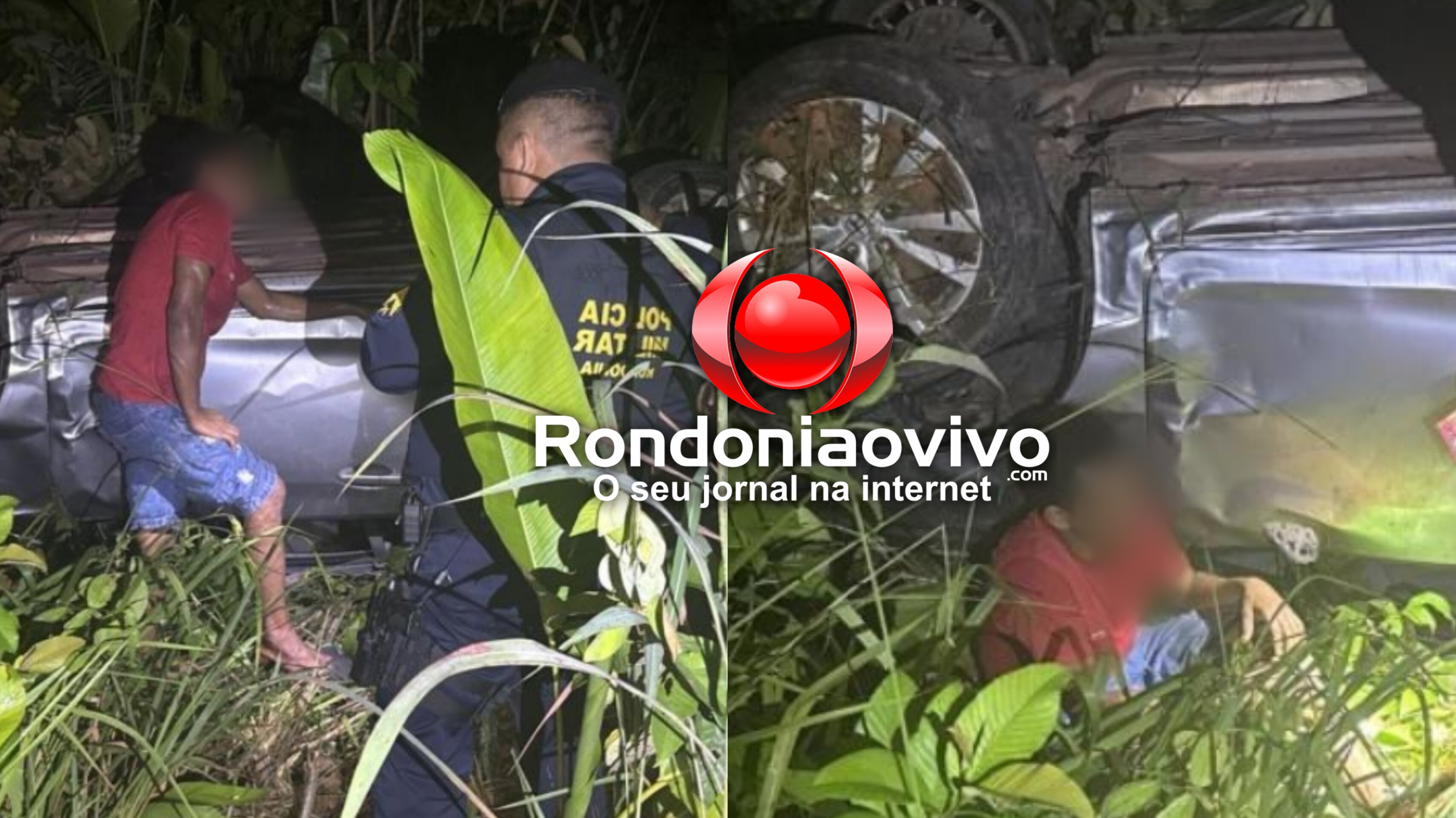 CAPOTAMENTO: Garimpeiro fica ferido após grave acidente na BR-364