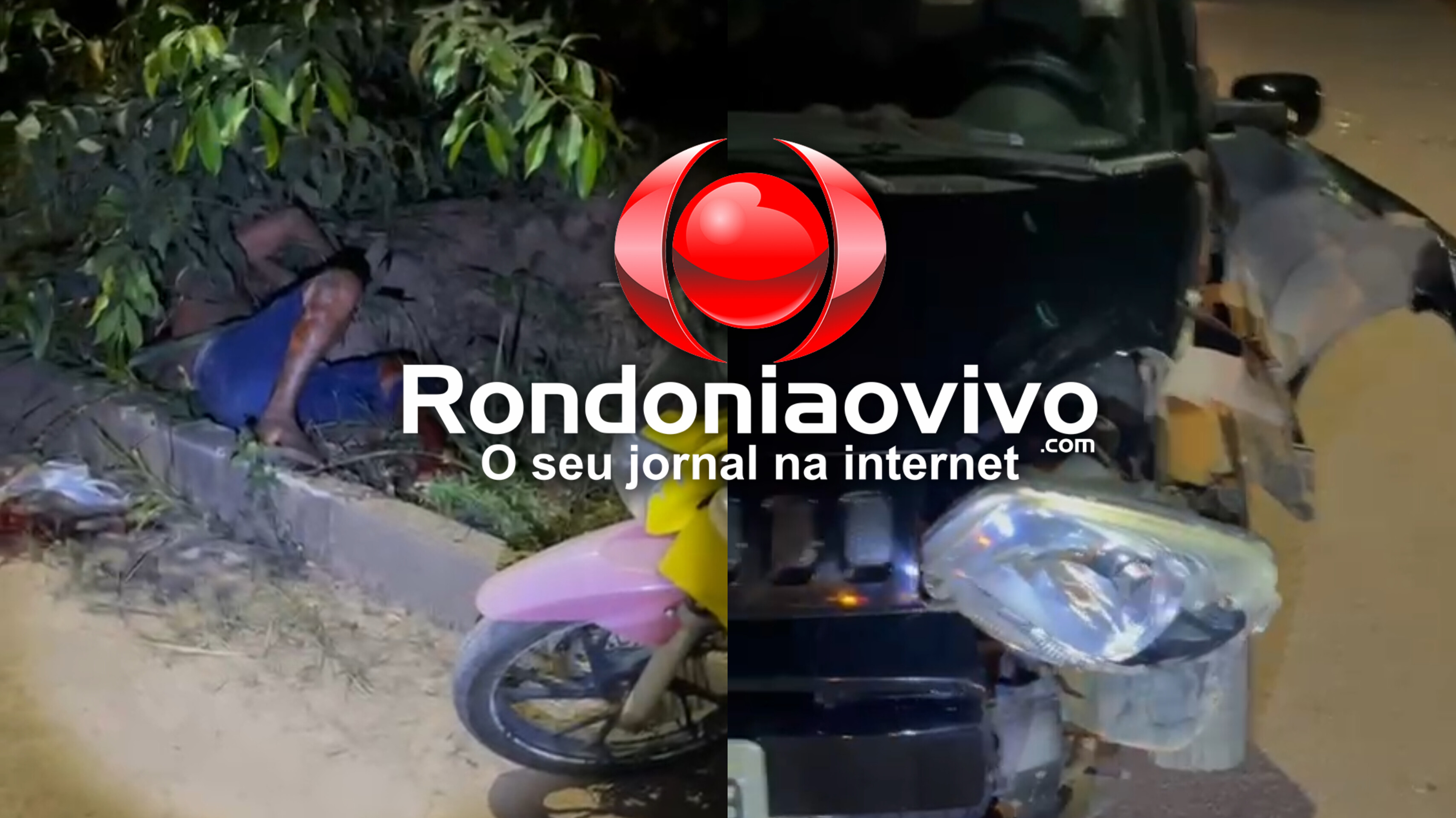 URGENTE: Motociclista sofre fratura exposta gravíssima após colisão frontal com carro na zona Leste
