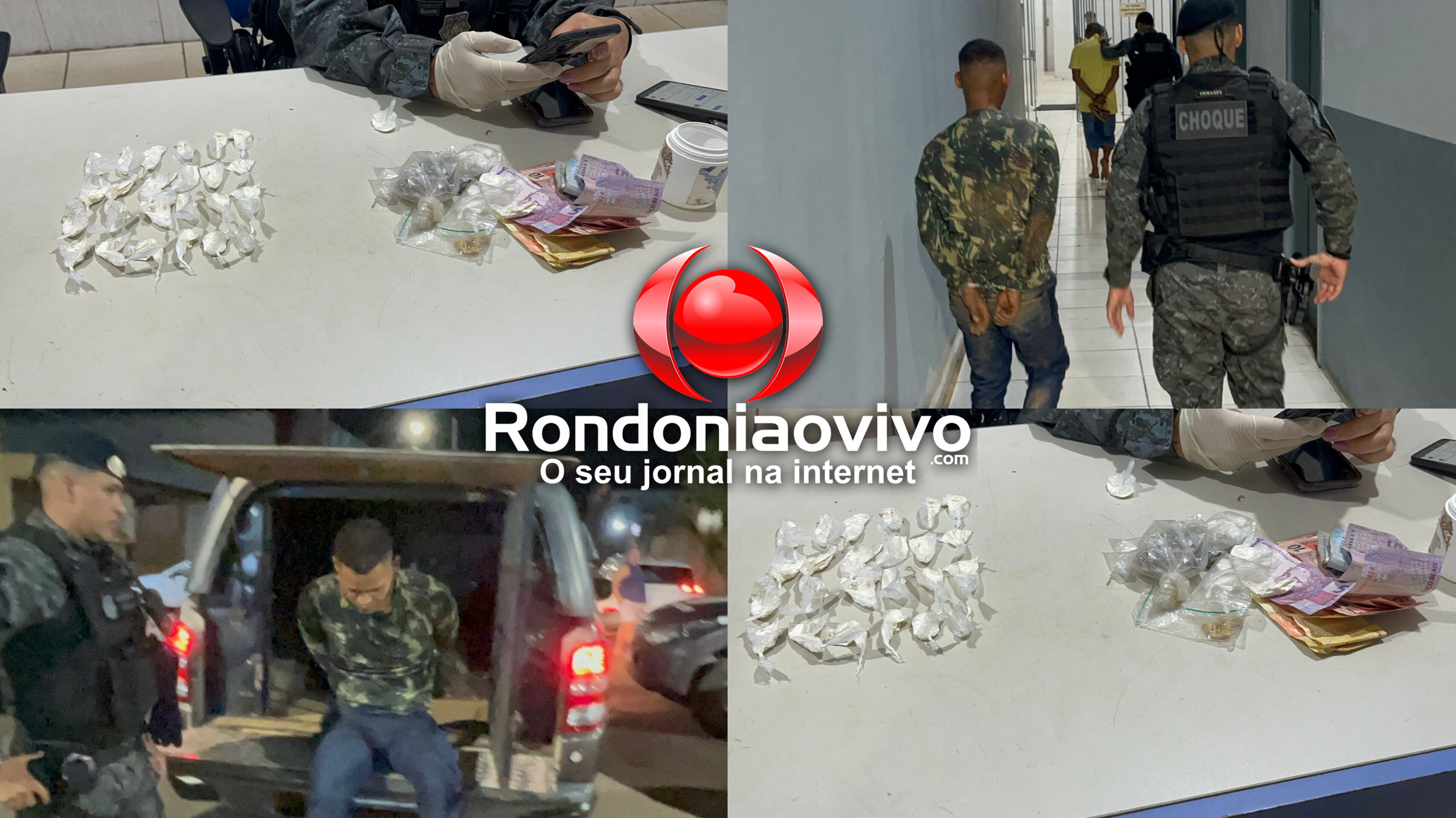 Dupla que escondia drogas em matagal é presa por tráfico