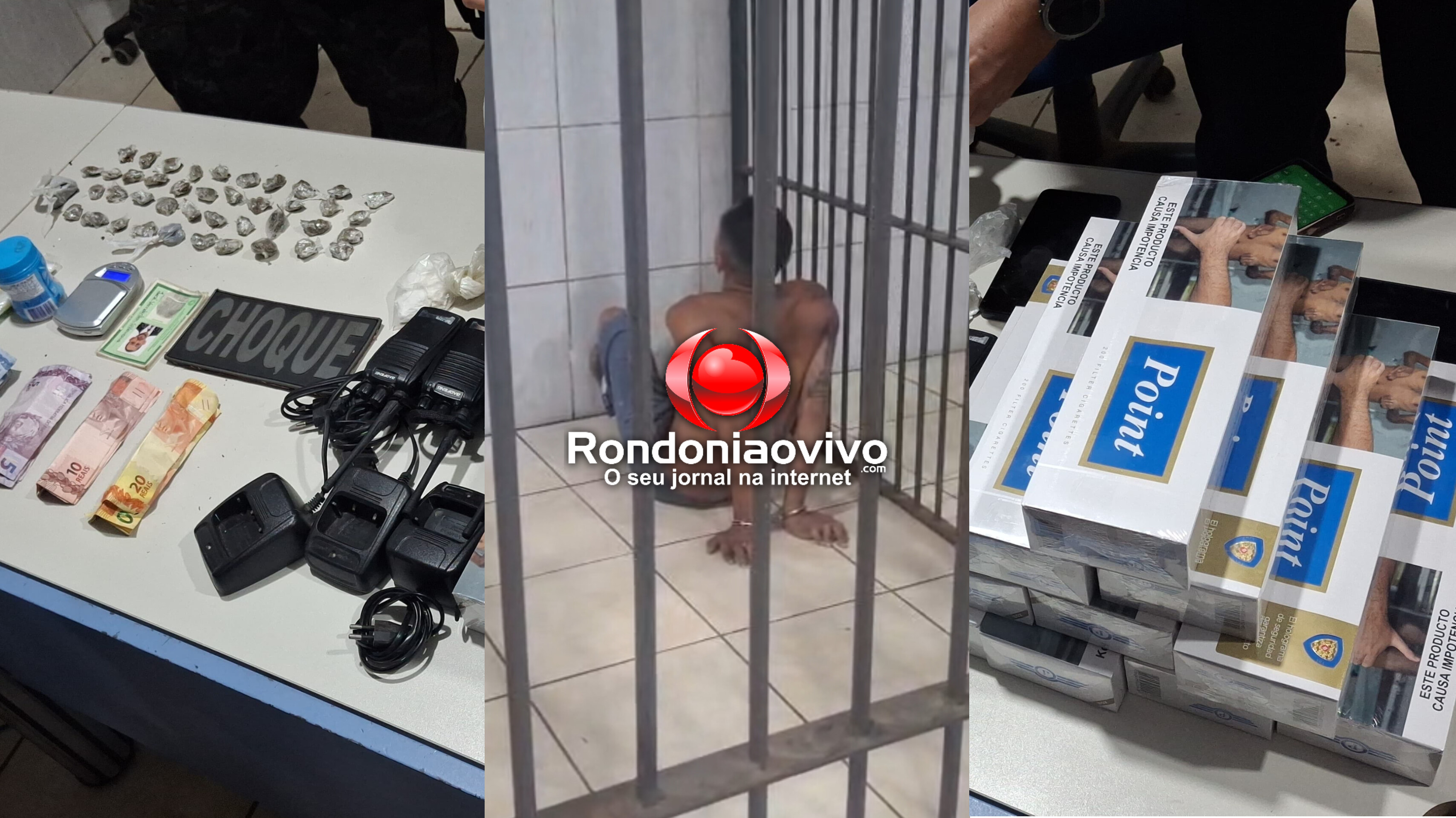 VÍDEO: Apenado é preso com várias porções de drogas e cigarros contrabandeados