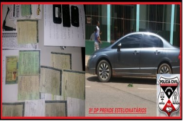 Polícia Civil do 3ª DP prende casal acusado de estelionato
