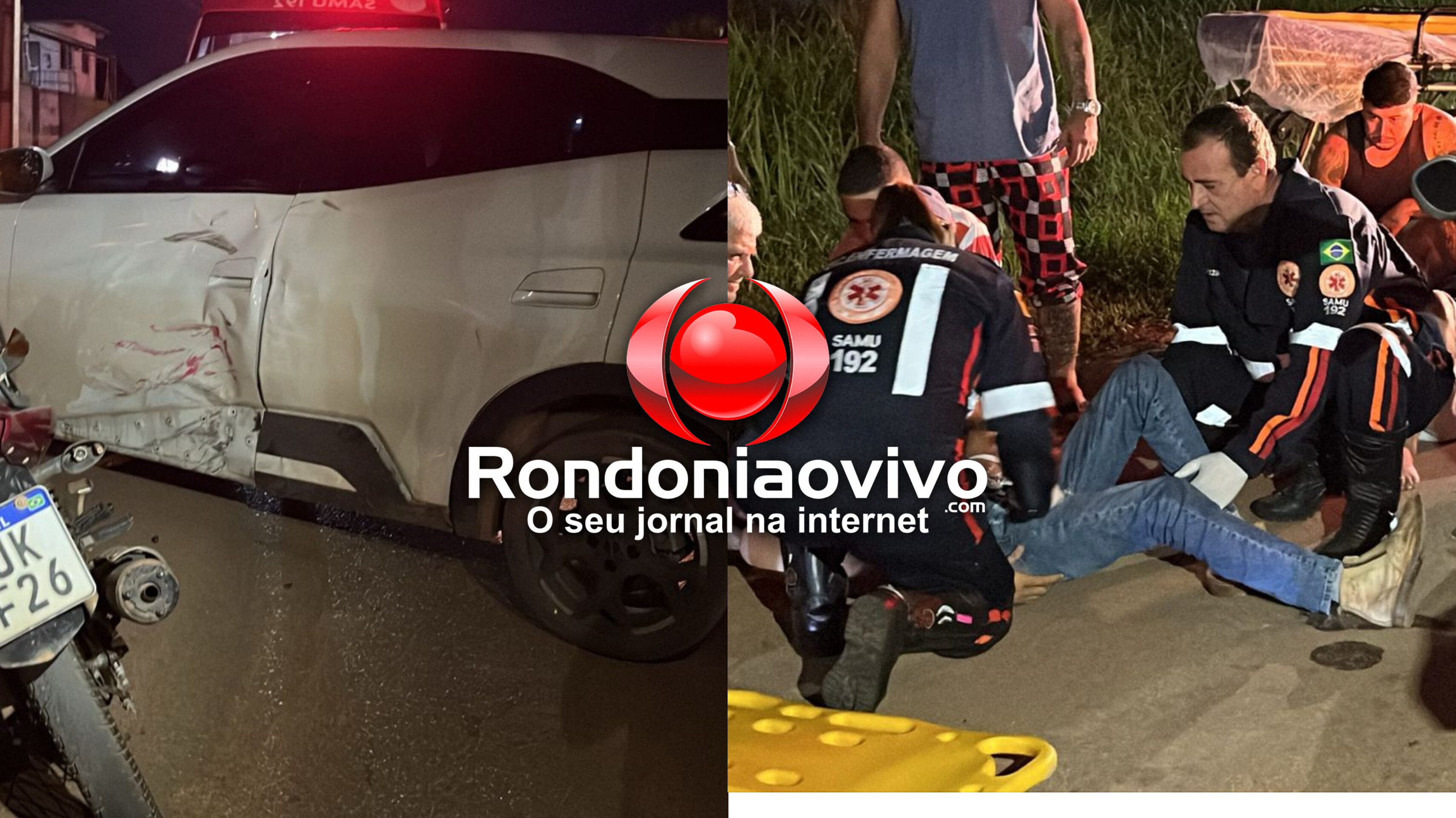 URGENTE: Casal sofre grave acidente na Avenida Rio Madeira