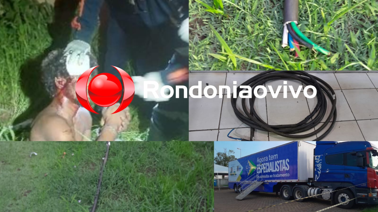 TROPEÇOU: Acusado de furtar cabos elétricos da carreta do SUS é preso e bate a cabeça 