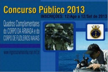 OPORTUNIDADE – Marinha abre concurso com 698 vagas