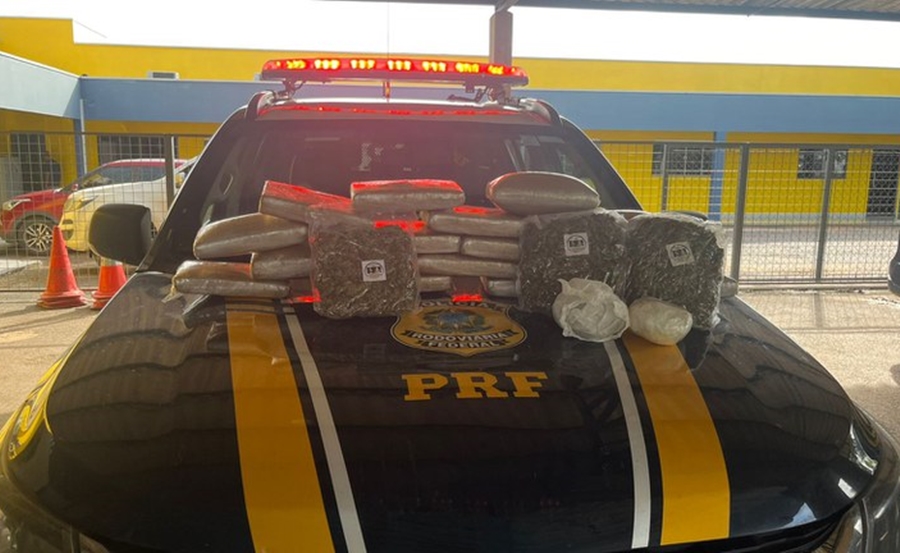 MULA: Passageiro de ônibus é preso com quase 20 quilos de Skunk na BR-364