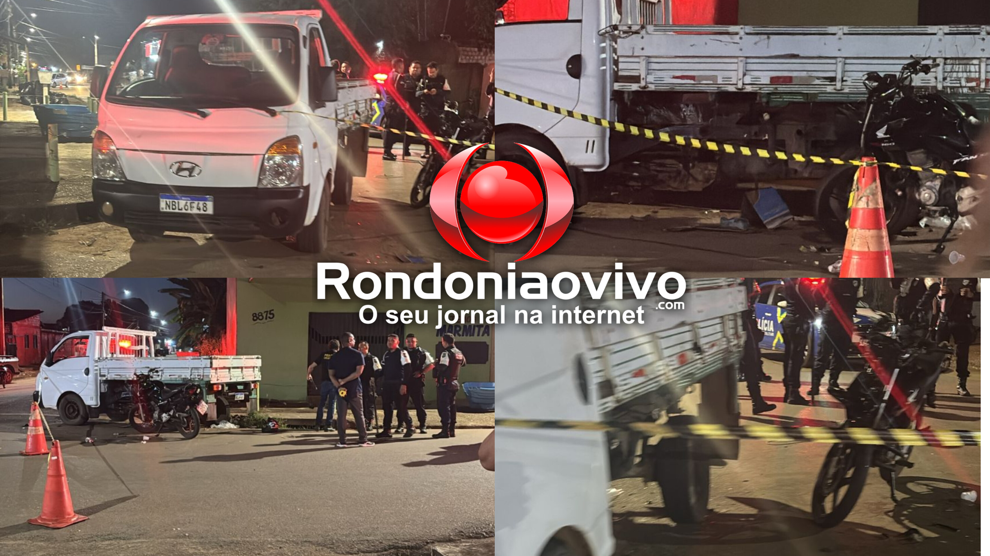 VÍDEO: Motociclista morre após colisão com caminhão; Motorista fugiu